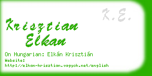 krisztian elkan business card